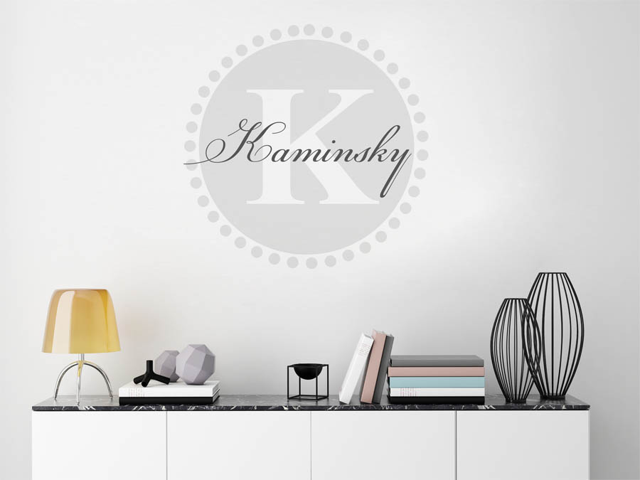 Kaminsky Familienname als rundes Monogramm