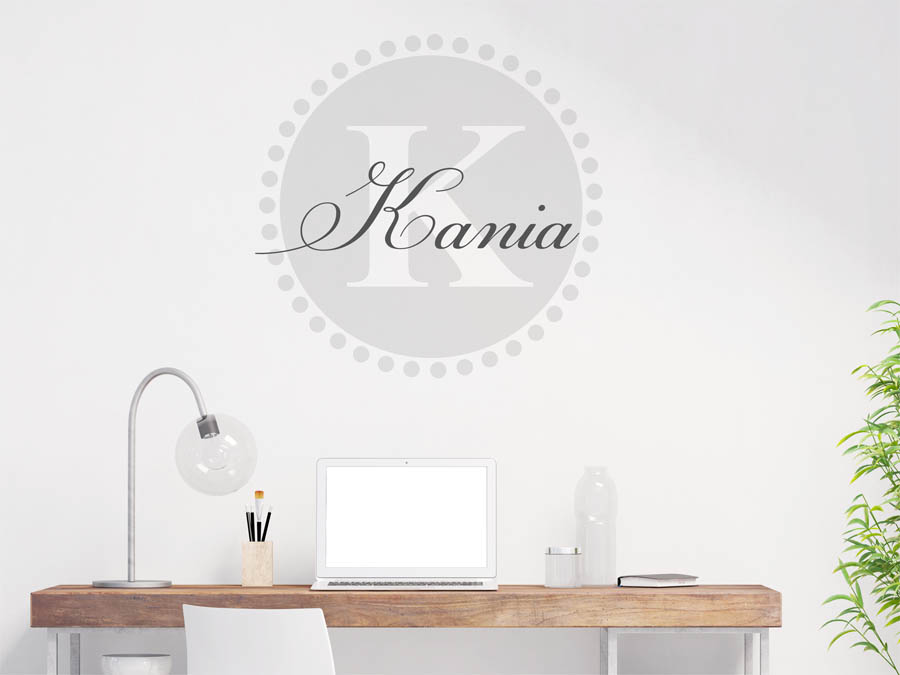 Kania Familienname als rundes Monogramm