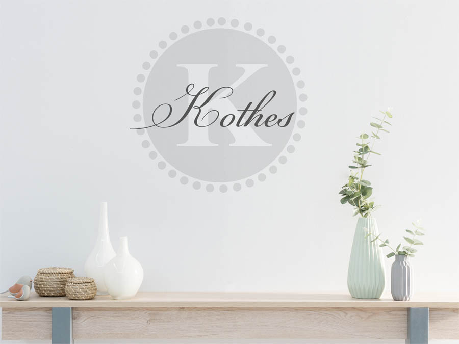 Kothes Familienname als rundes Monogramm