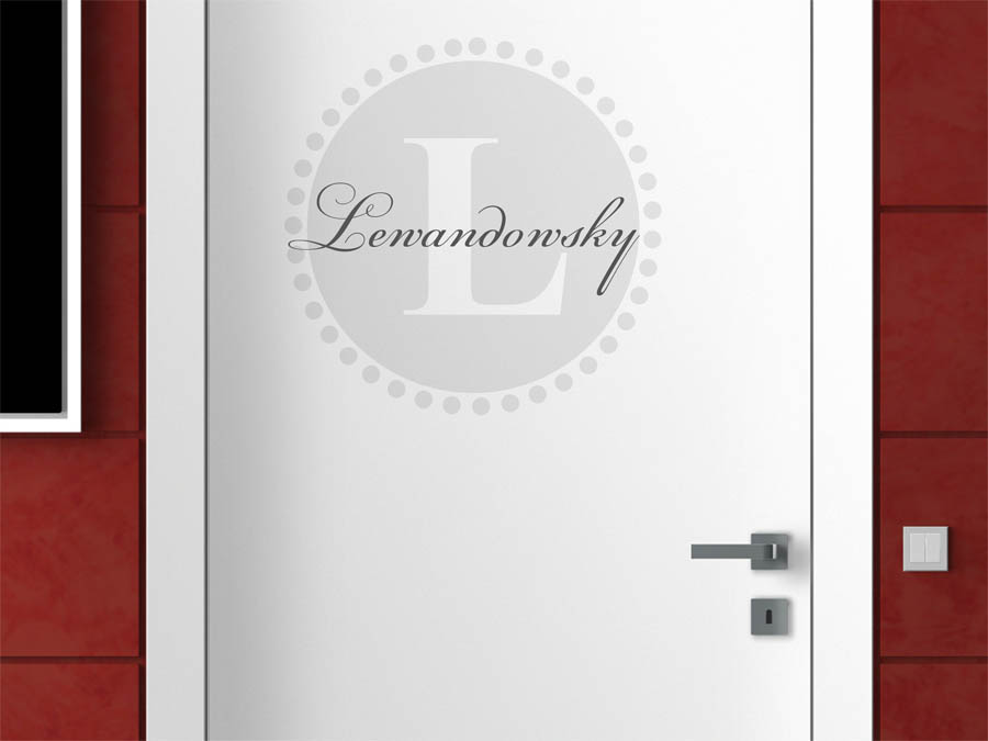 Lewandowsky Familienname als rundes Monogramm
