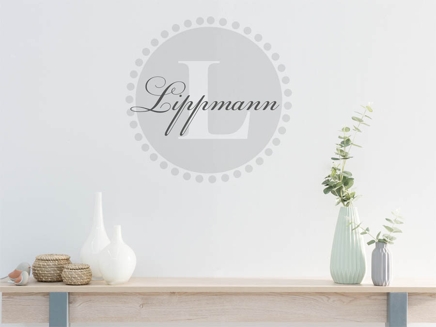 Lippmann Familienname als rundes Monogramm