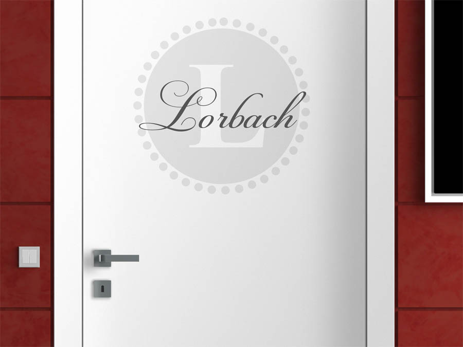 Lorbach Familienname als rundes Monogramm