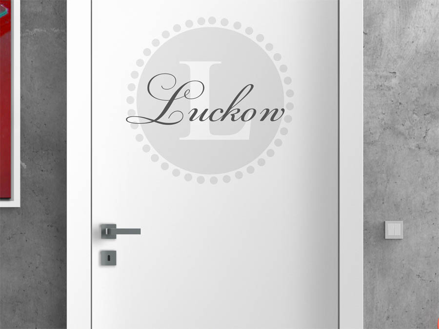 Luckow Familienname als rundes Monogramm