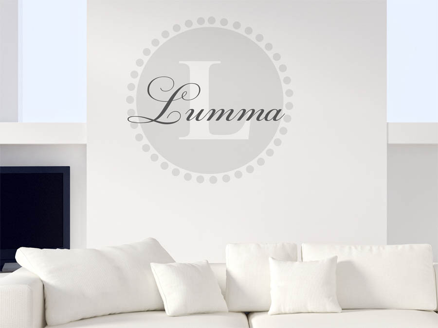 Lumma Familienname als rundes Monogramm