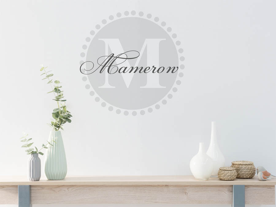 Mamerow Familienname als rundes Monogramm