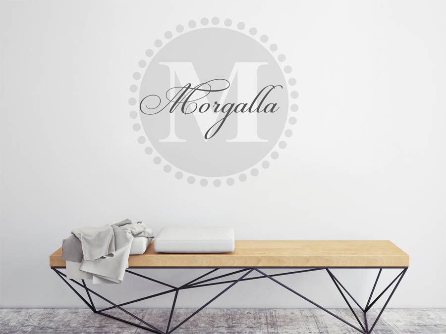 Morgalla Familienname als rundes Monogramm