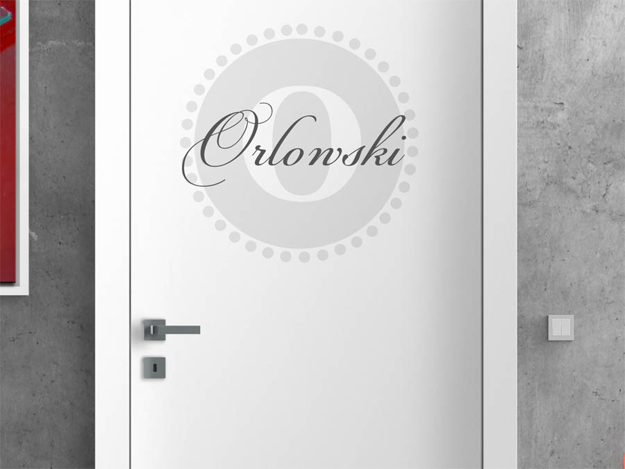 Orlowski Familienname als rundes Monogramm