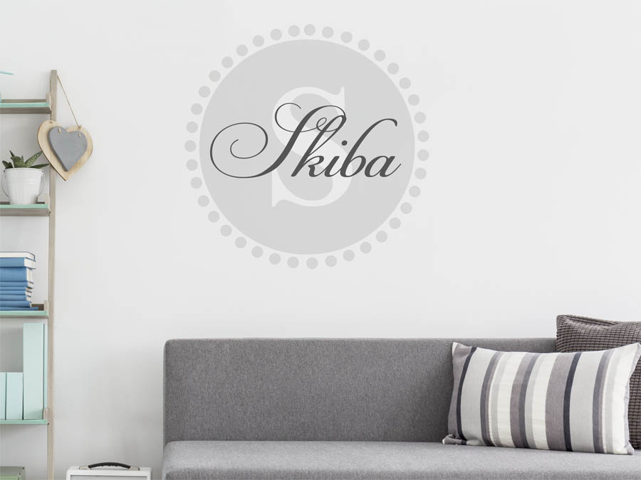 Skiba Familienname als rundes Monogramm