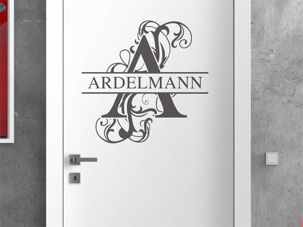 Wandtattoo verschnörkeltes A mit Ardelmann