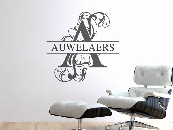 Wandtattoo verschnörkeltes A mit Auwelaers