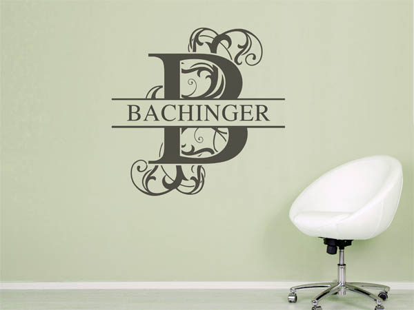 Wandtattoo verschnörkeltes B mit Bachinger