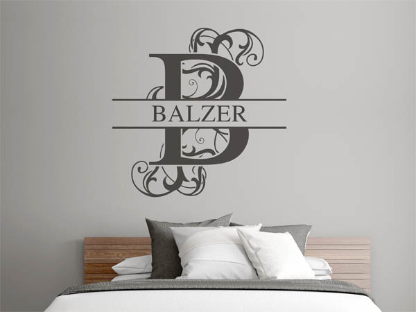 Wandtattoo verschnörkeltes B mit Balzer