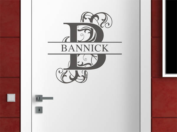 Wandtattoo verschnörkeltes B mit Bannick