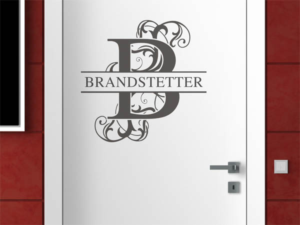 Wandtattoo verschnörkeltes B mit Brandstetter