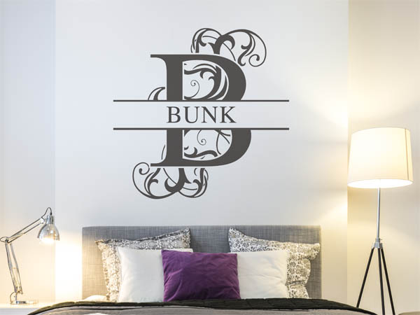 Wandtattoo verschnörkeltes B mit Bunk