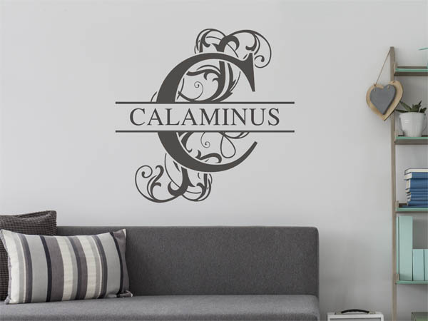 Wandtattoo verschnörkeltes C mit Calaminus