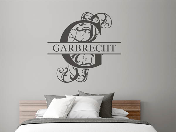 Wandtattoo verschnörkeltes G mit Garbrecht