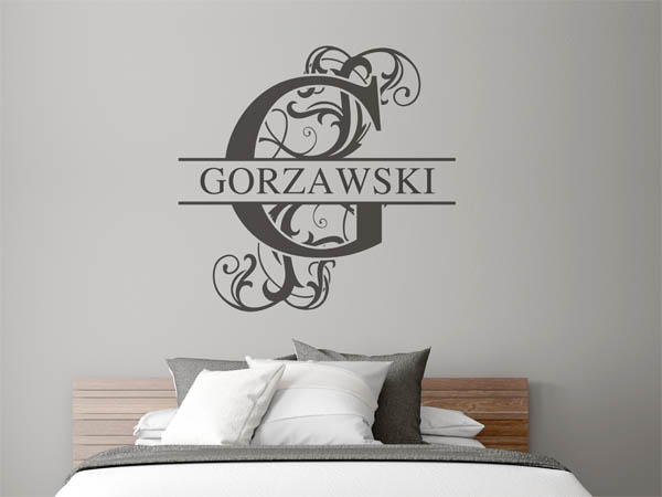 Wandtattoo verschnörkeltes G mit Gorzawski