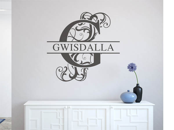 Wandtattoo verschnörkeltes G mit Gwisdalla