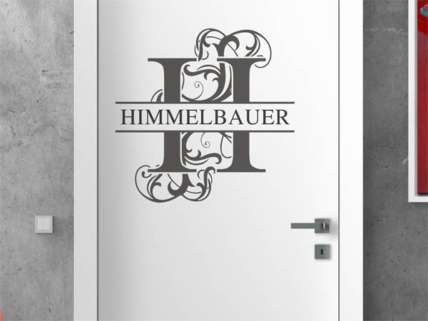 Wandtattoo verschnörkeltes H mit Himmelbauer