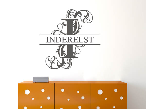 Wandtattoo verschnörkeltes I mit Inderelst