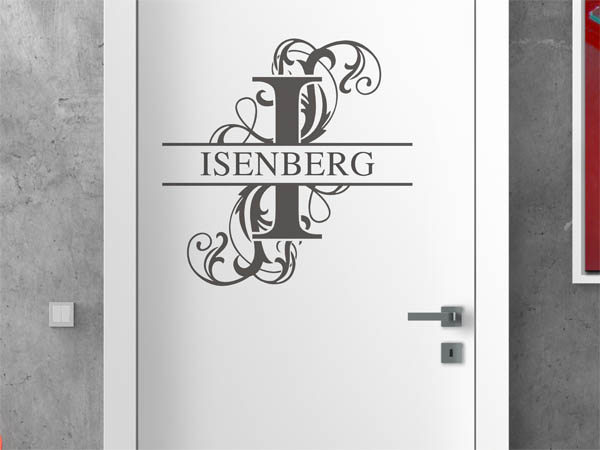 Wandtattoo verschnörkeltes I mit Isenberg