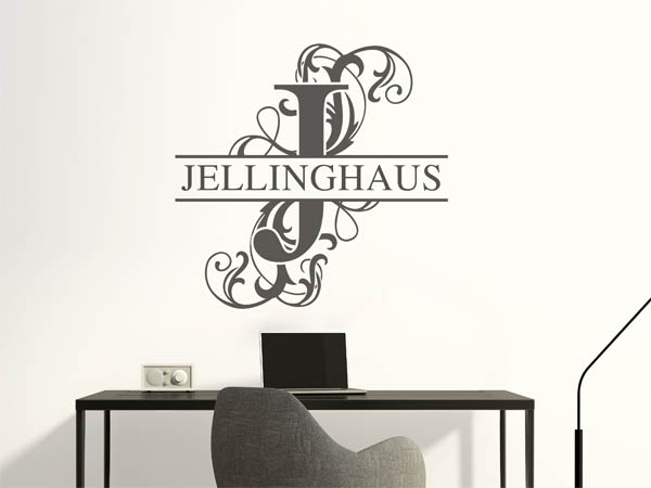 Wandtattoo verschnörkeltes J mit Jellinghaus