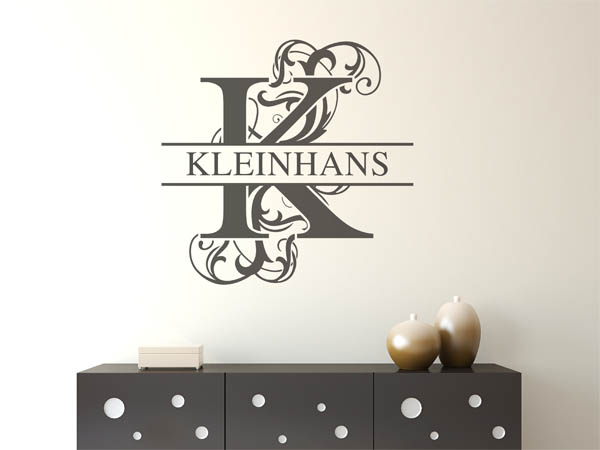 Wandtattoo verschnörkeltes K mit Kleinhans