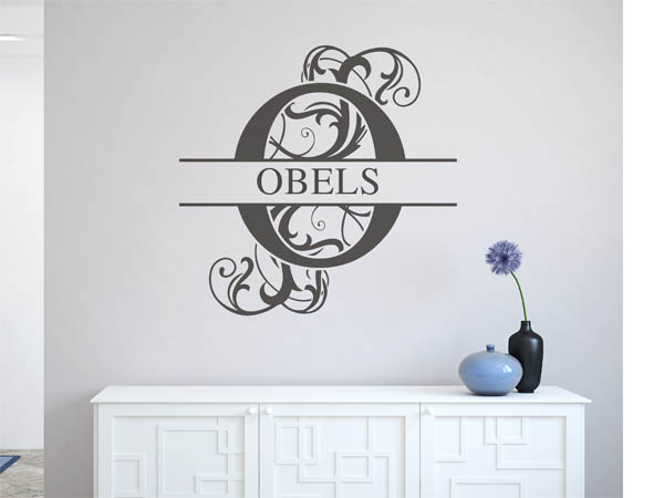 Wandtattoo verschnörkeltes O mit Obels