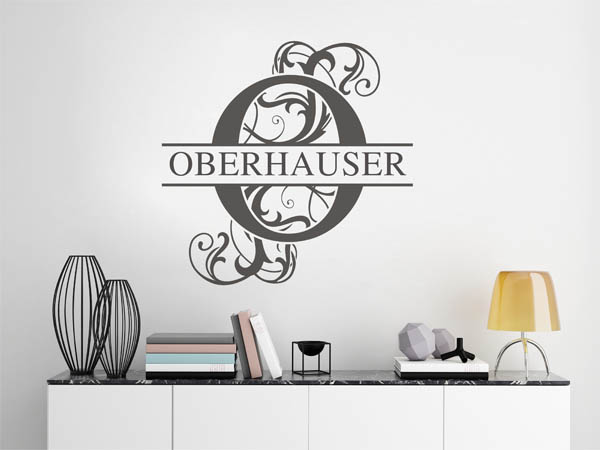 Wandtattoo verschnörkeltes O mit Oberhauser