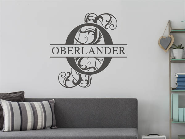 Wandtattoo verschnörkeltes O mit Oberlander