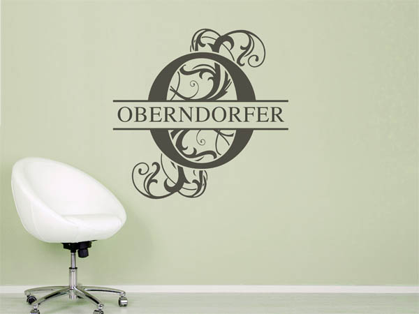 Wandtattoo verschnörkeltes O mit Oberndorfer