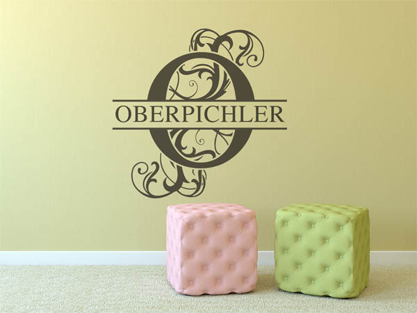 Wandtattoo verschnörkeltes O mit Oberpichler