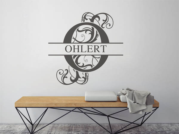 Wandtattoo verschnörkeltes O mit Ohlert