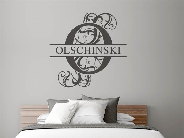 Wandtattoo verschnörkeltes O mit Olschinski