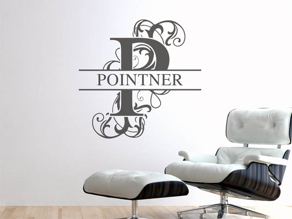 Wandtattoo verschnörkeltes P mit Pointner