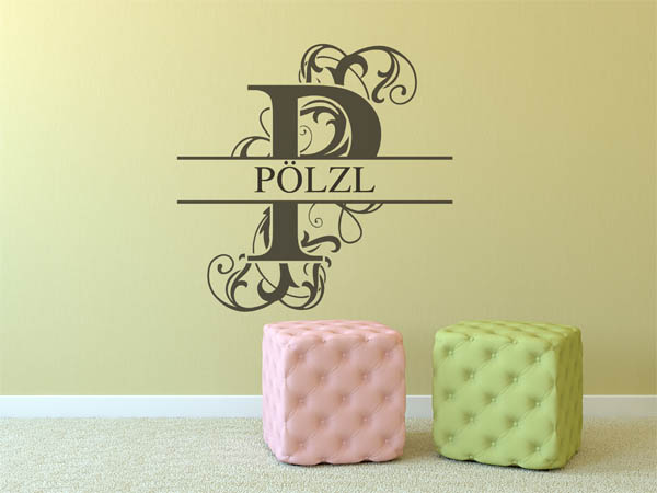 Wandtattoo verschnörkeltes P mit Pölzl