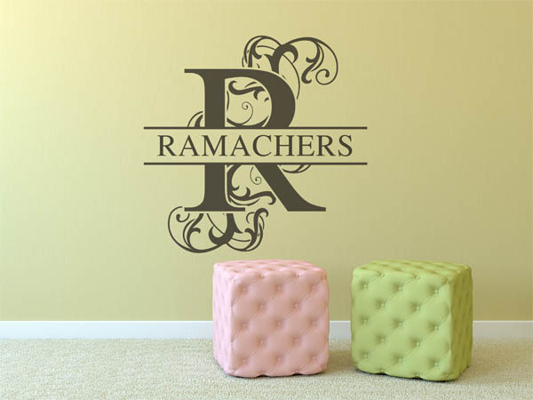 Wandtattoo verschnörkeltes R mit Ramachers