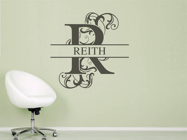 Wandtattoo verschnörkeltes R mit Reith