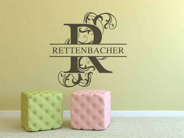 Wandtattoo verschnörkeltes R mit Rettenbacher