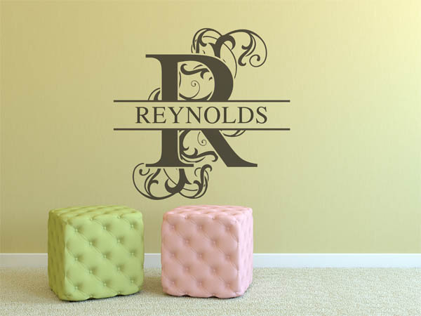 Wandtattoo verschnörkeltes R mit Reynolds