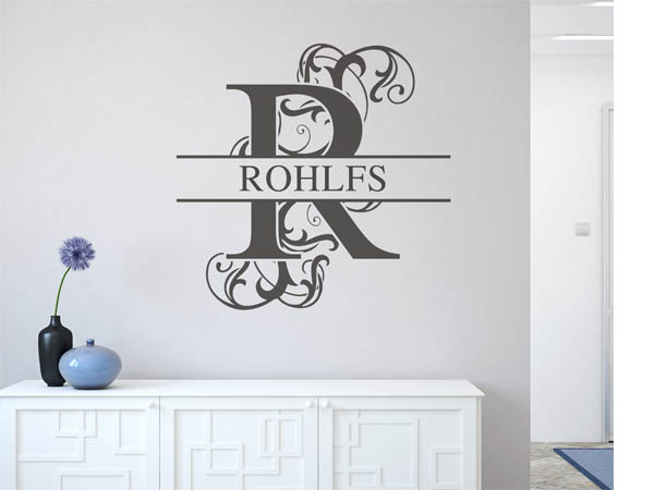 Wandtattoo verschnörkeltes R mit Rohlfs