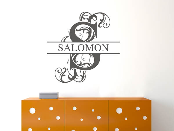 Wandtattoo verschnörkeltes S mit Salomon