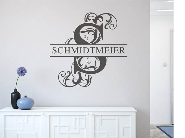 Wandtattoo verschnörkeltes S mit Schmidtmeier