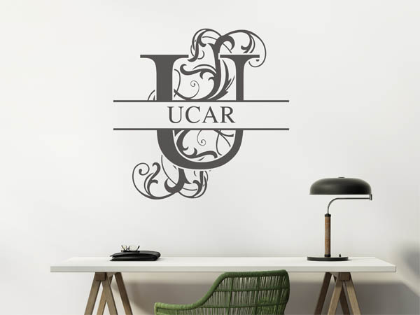 Wandtattoo verschnörkeltes U mit Ucar