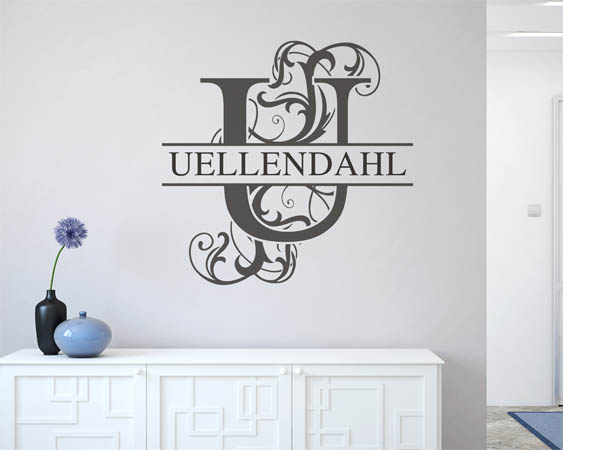 Wandtattoo verschnörkeltes U mit Uellendahl