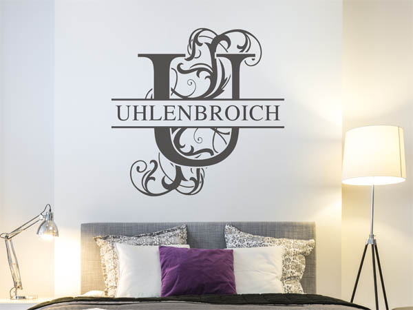 Wandtattoo verschnörkeltes U mit Uhlenbroich