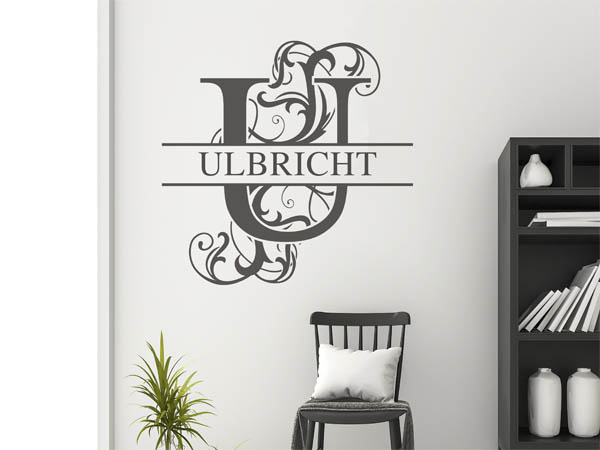 Wandtattoo verschnörkeltes U mit Ulbricht