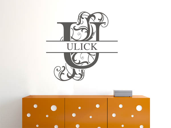 Wandtattoo verschnörkeltes U mit Ulick