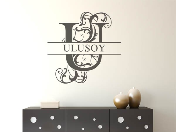 Wandtattoo verschnörkeltes U mit Ulusoy